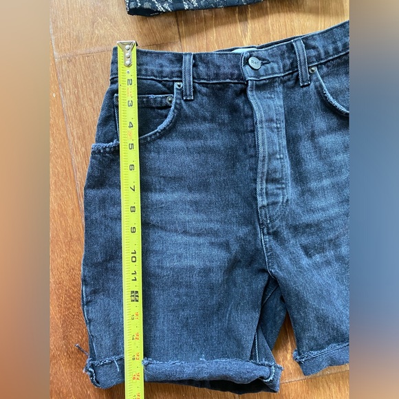Reformation Allie rigid denim shorts size 26 vintage black - Picture 12 of 12